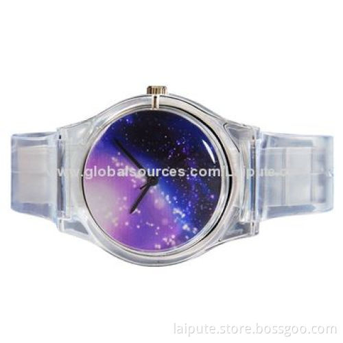 Customized plastic Japan movt watches with plastic caseNew